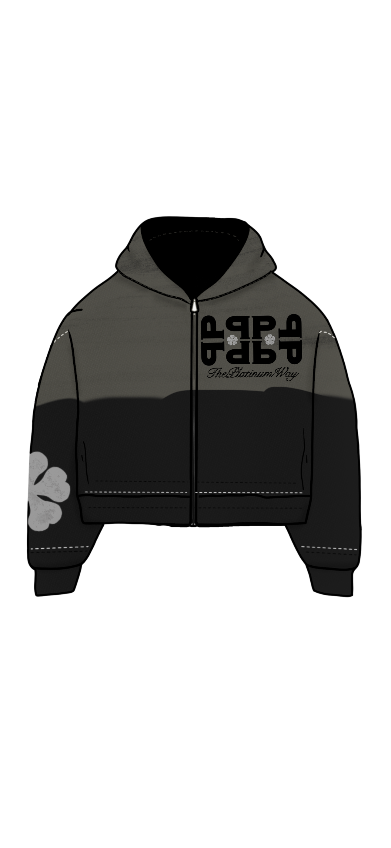 Black Acid-Washed Zip-Up [Pre-Order]