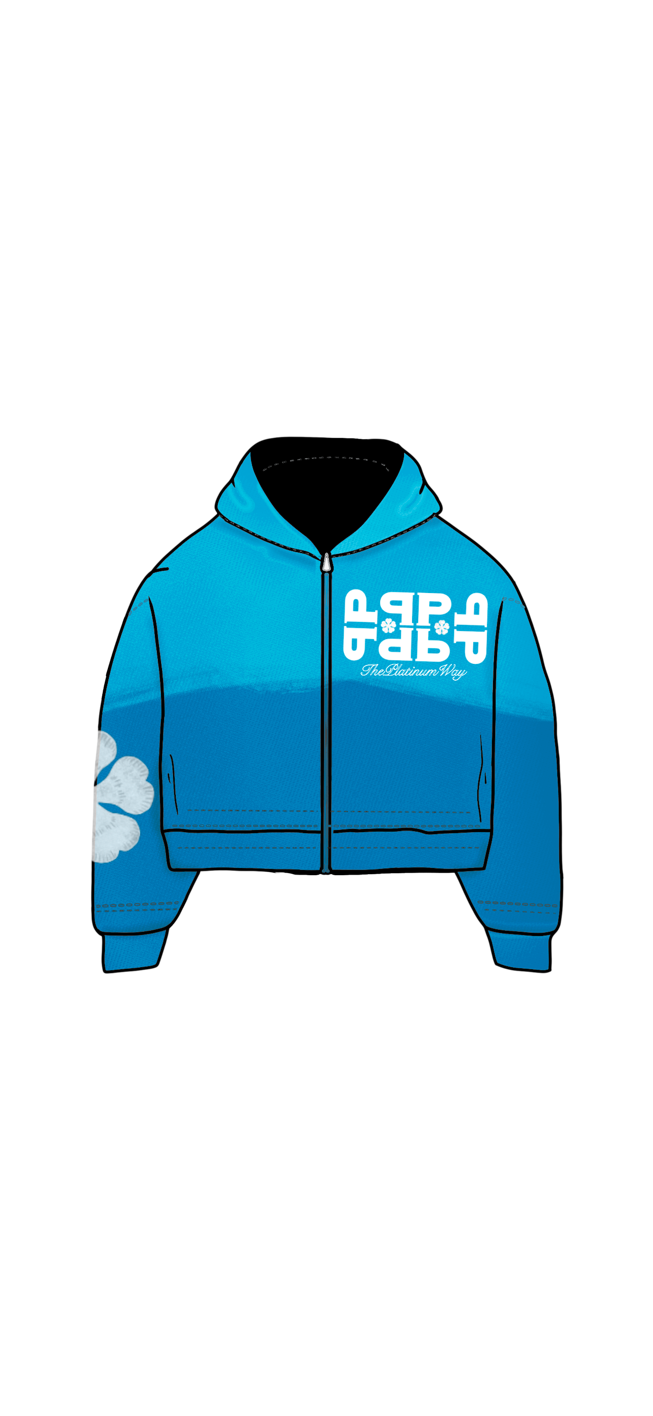 Blue Acid-Washed Zip-Up [Pre-Order]
